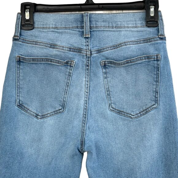 Celebrity Pink JRS SZ 1/25 Jeans Mid-Rise Stretch Frayed Distressed Light Wash - Picture 6 of 10